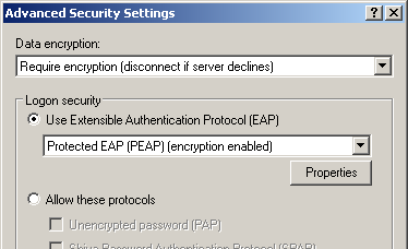 VPN XP Security Settings